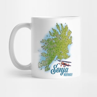 Senja Noway island map Mug